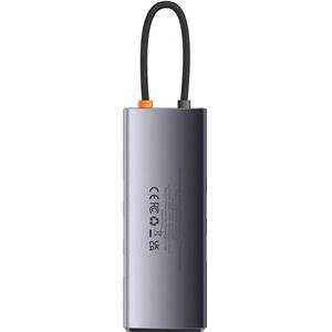 Baseus Metal Gleam Series 7w1 , USB-C do 3x UB 3.0 + 2x HDMI +S USB-C PD + Ethernet RJ45