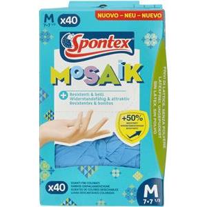 Spontex Einmalhandschuhe Mosaik 40er Pack Gr. 7