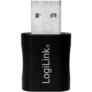 Logilink USB 2.0-Adapter, USB-AM zu 3,5 mm 4-PinF, schwarz