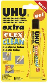 Ljepilo univerzalno tuba 18g Flex+clean gel UHU.38285 blister