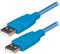 Transmedia USB 2.0 type A plug to USB type A plug, Blue, 1,2