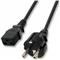 Kabel za napajanje, IEC320 C19 Ž ravni -> Schuko M ravni 3,0m, crni