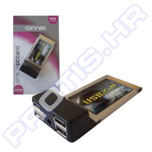 PCMCIA USB 2.0 4-Port, CONNEX