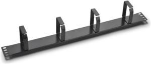 NaviaTec vodilica kablova 19" s 4 prstena, 1U horizontalna, crna
