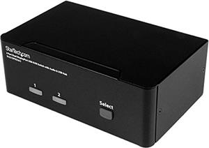 StarTech.com 2-Port DisplayPort KVM Switch - Dual-Monitor - 4K 60 - with Audio & USB Peripheral Support - DP 1.2 - USB Hub (SV231DPDDUA2) - KVM / audio / USB switch - 2 ports