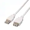 USB kabel 1,8m, Roline A-A M/F, 1.8 m, bijeli