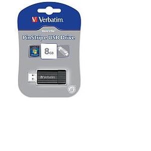 Verbatim PinStripe USB Drive - USB flash drive - 8 GB