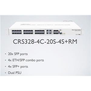 MikroTik CRS3284C20S4S+RM 28 independent port switch with a combo group