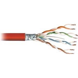 Transmedia SFTP-Cable, Stranded Wire, CAT5e. red, on spool, 100 m