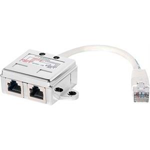 Razdjelnik RJ45 M -> 2xRJ45 Ž (1x10/100BaseT+1xISDN), oklopljeni, s kabelom 0,15 m