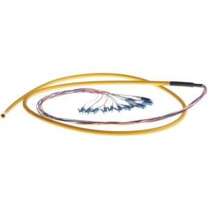 NFO Fiber optic pigtail LC UPC, SM, G.652D, 900um 1.5m, 12pcs, Jacketed