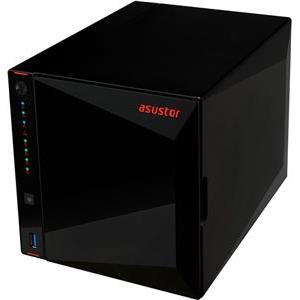 ASUSTOR Tower - 4 Bay NAS, Intel Gemini Lake Quad-Core, 4GB DDR4 SODIMM , 2.5 GbE x 2, USB 3.2 Gen-1 x 3, WOW (Wake on WAN), Toolless installation, AES-NI hardware encryption, MyArchive, MyArchive, SS