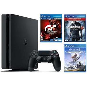 PS4 1TB Slim Ps Hits (Horizon Zero + Uncharted 4 + Gt Sport)