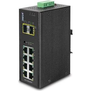 Planet Industrial 10-Port (8x 1GbE RJ45 2x 100 1000X SFP Slots) Managed Switch (-40 to 75C)