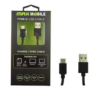 MAXMOBILE DATA KABEL USB 2.0 TYPE C 2m crni