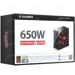 Xilence 650W Performance A+ III, ATX 2.52 80+ BRONZE, aktivan PFC, 2×PCIe, 5×SATA, 20+4-pina, 120mm ventilator, crno