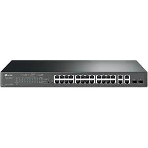 TP-Link T1500-28PCT JetStream 24-Port PoE+ Smart preklopnik (Switch), 24×10/100M, 4×G-LAN, 2×G SFP, 192W, 1U 19