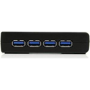 StarTech.com 4-Port USB 3.0 SuperSpeed Hub with Power Adapter - Portable Multiport USB-A Dock IT Pro - USB Port Expansion Hub for PC/Mac (ST4300USB3) - hub - 4 ports