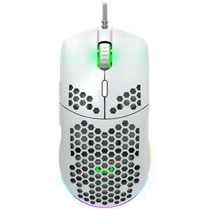 CANYON,Gaming Mouse with 7 programmable buttons, Pixart 3519 optical sensor, 4 levels of DPI and up to 4200, 5 million times key life, 1.65m Ultraweave cable, UPE feet and colorful RGB lights, White, 