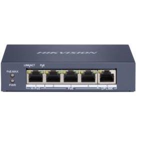 HikVision 4-Port GbE RJ45 PoE (60W) 1 GbE RJ45 Unmanaged Switch