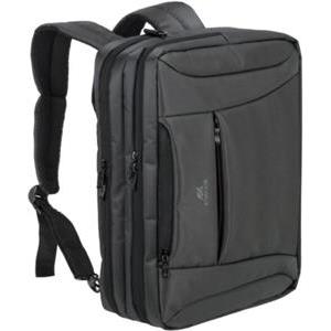 RivaCase carbon black changeable laptop bag / backpack 16 