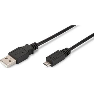 Cable USB-A 2.0 to Micro USB, 1.8m, black, Ewent