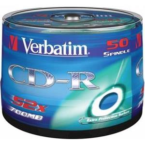 CD-R Verbatim, Kapacitet 700MB, 50 komada, Brzina 52x