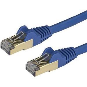 StarTech.com 2 m CAT6a Ethernet Cable - 10 Gigabit Category 6a Shielded Snagless RJ45 100W PoE Patch Cord - 10GbE Blue UL/TIA Certified - patch cable - 2 m - blue