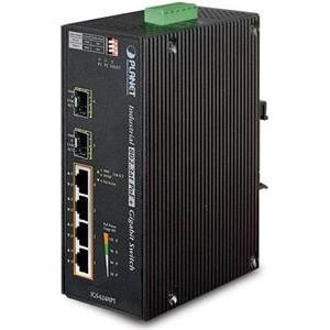 Planet IGS-624HPT, Industrial 4-Port 10 100 1000T 802.3at PoE w 2-Port 100 1000X SFP Ethernet Switch