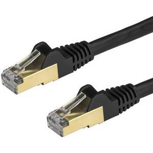 StarTech.com 3 m CAT6a Ethernet Cable - 10 Gigabit Category 6a Shielded Snagless RJ45 100W PoE Patch Cord - 10GbE Black UL/TIA Certified - patch cable - 3 m - black