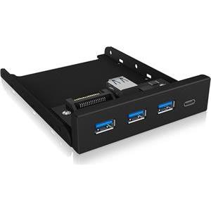 Icy Box IB-HUB1418-i3 Frontpanel mit USB 3.0 Type-C und Type-A Hub