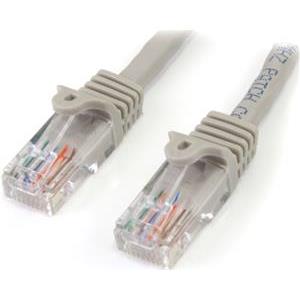 StarTech.com 0.5m Gray Cat5e / Cat 5 Snagless Ethernet Patch Cable 0.5 m - patch cable - 50 cm - gray