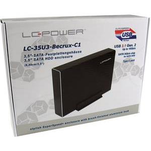 LC Power LC-35U3-Becrux-C1 - storage enclosure - SATA 6Gb/s - USB 3.1 (Gen 2)