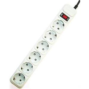 Gembird Surge protector, 6 sockets, 3m, white