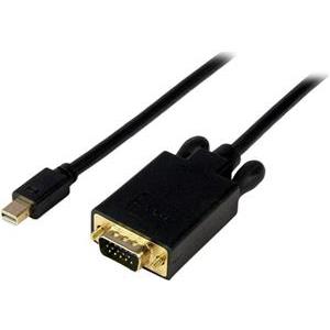 StarTech.com 6ft Mini DisplayPort to VGA Cable - Active - 1920x1200 - mDP to VGA Adapter Cable for Your Computer Monitor (MDP2VGAMM6B) - video converter - black