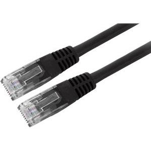 U/UTP prespojni kabel Cat.5e PVC CCA AWG24, crni, 10,0 m