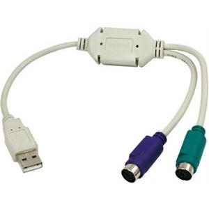 Konverter USB 1.1 A M -> 2xPS/2 Ž, na kabelu 0,15m