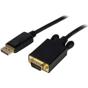 StarTech.com 6ft DisplayPort to VGA Cable - 1920 x 1200 - Active DP to VGA Adapter - DP to VGA Monitor Cable (DP2VGAMM6B) - DisplayPort cable - 1.83 m