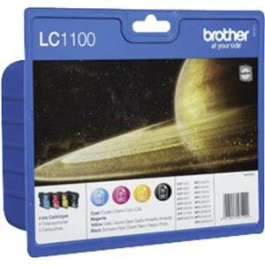 Brother LC1100 Value Pack - 4-pack - black, yellow, cyan, magenta - original - ink cartridge