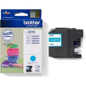 Brother LC221C - cyan - original - ink cartridge