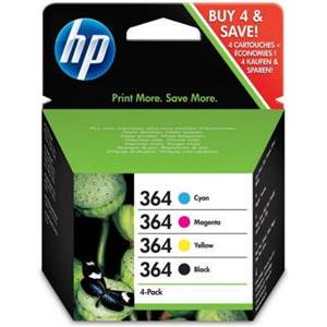 HP 364 - 4-pack - black, yellow, cyan, magenta - original - ink cartridge