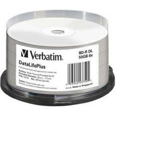 Blu-Ray Verbatim BD-RE DL 6× 50GB Wide White Thermal Printablni No ID, 25 kom. spindle (Double Layer)