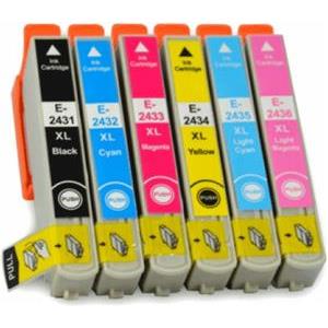 Epson 24XL Multipack - 6-pack - XL - black, yellow, cyan, magenta, light magenta, light cyan - original - ink cartridge