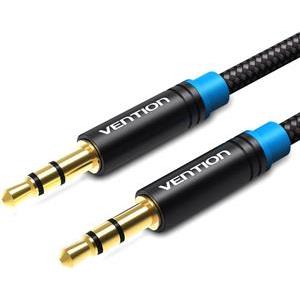 Vention Cotton Braided 3.5mm Male to Male Audio Cable 2M Black