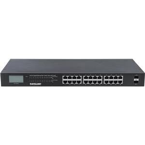 Intellinet 561242 Switch GIGABIT 24x RJ45 PoE+ 370W, 2x SFP, wyświetlacz LCD