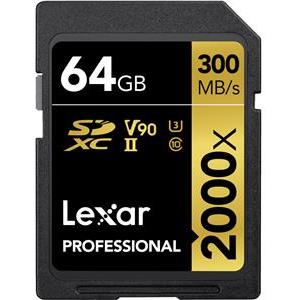 Lexar SDXC 64GB Professional 2000x UHS-II U3 ( 260/300 MB/s )