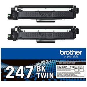 Brother TN247BK TWIN - 2-pack - High Yield - black - original - toner cartridge