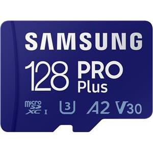 Samsung Pro PLUS microSDXC 128GB UHS-I U3 [Write 120MB / s Read 160MB / s] with reader