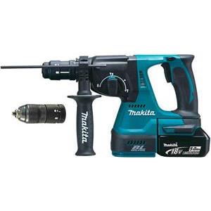 Makita DHR243RTJ Akku-Kombihammer fĂĽr SDS-PLUS 18 V / 5,0 Ah