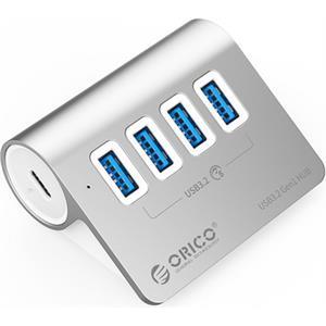 USB-C hub 4-port, 4x USB-A 3.2 Gen1, 5Gbps, ALU, ORICO M3U4-05